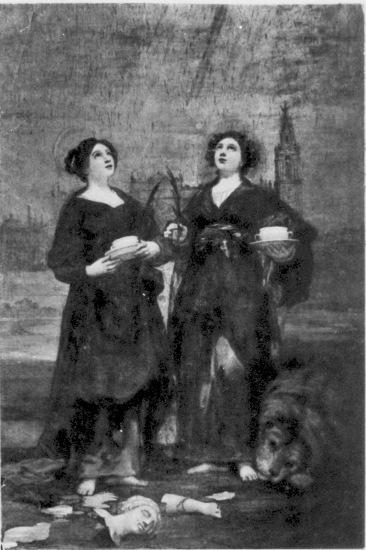 Saints Justa y Rufina  From the painting by Goya